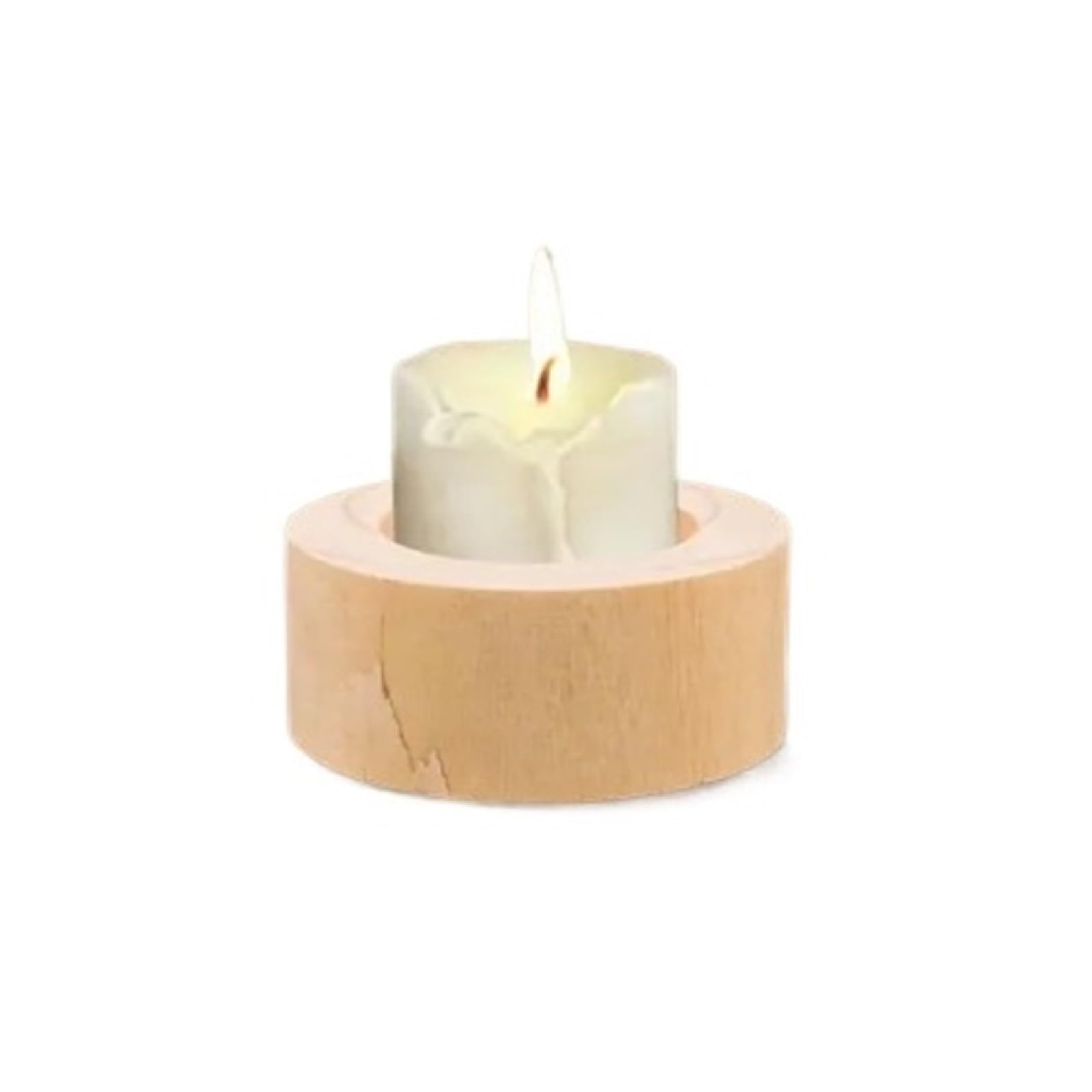 Wooden Tealight Candle Holder Rustic 12Pcs Wooden Tealight Holders Rustic Farmhouse Table Centerpiece Decor for Living Room Holiday Home Office Spa Window
