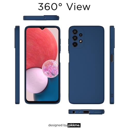Image of Outlouders Back Cover for Samsung Galaxy A13 4G / A13 5G | Camera Protection | Durable Soft Matte Silicone Bumper Case (Blue)