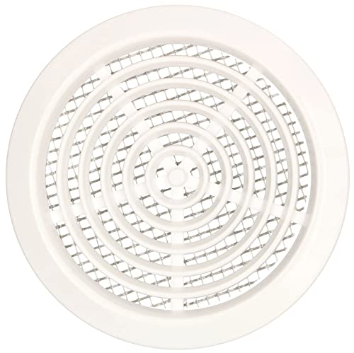 KOTARBAU® Ventilation Grille Colour Round Diameter Size Name with Insect Screen (80 mm, White)