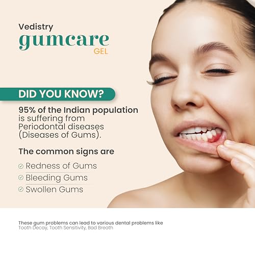 Image of Gumcare Gel Toothpaste Ayurvedic Blend with Neem, Babul, Bakul, Lavang & Amalaki for Strengthens Gums, Eliminating Bad Breath & Cleaning Teeth | Natural Gum Care for Redness, Bleeding & Swollen Gums | Natural Dental Gel for Sensitivity Protection, Fighting Cavities & Complete Oral Wellness - 50 Gm (Pack of 1)