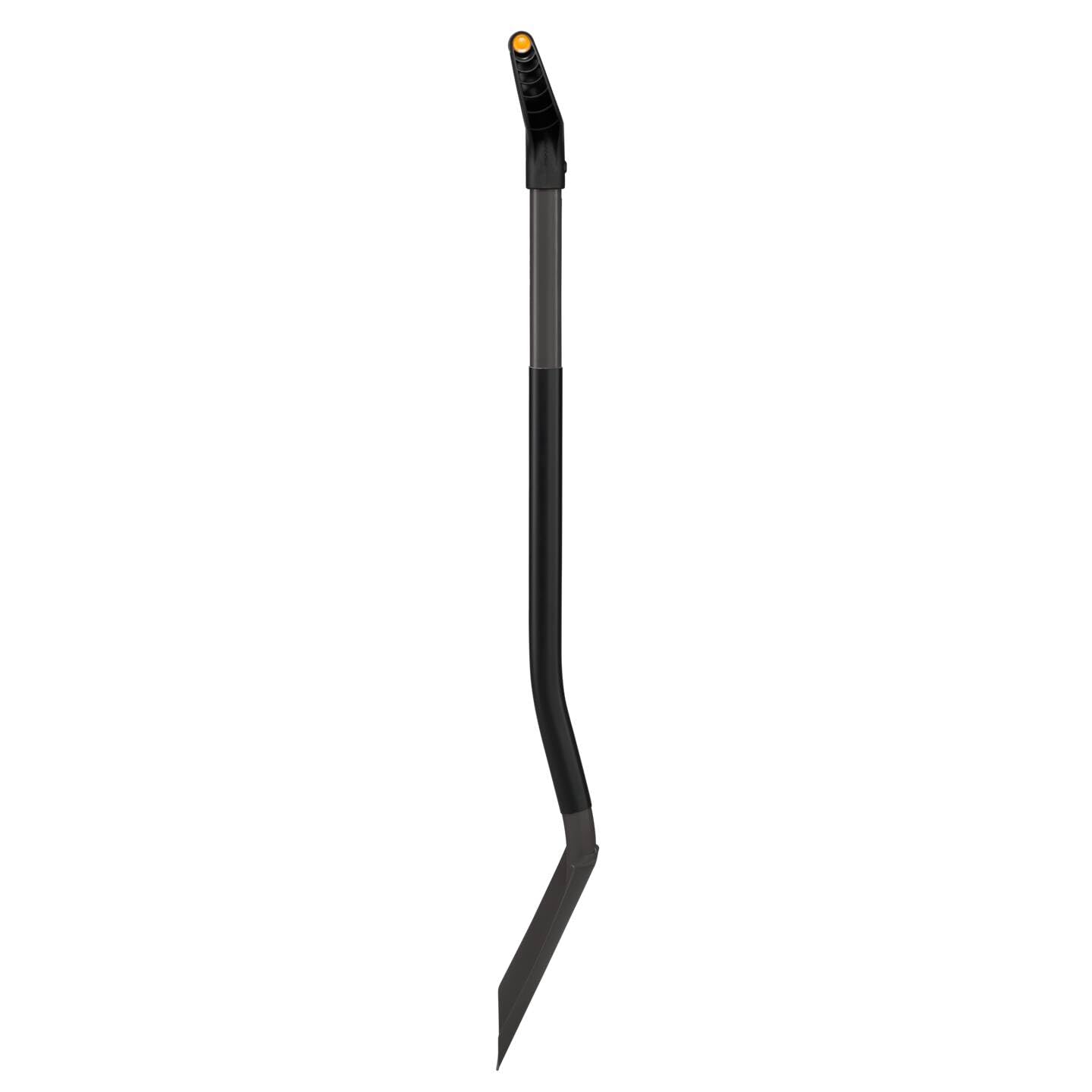 Fiskars Pala de jardín, Puntiaguda, Pala para terrenos duros y pedregosos, Longitud: 125 cm, Acero al boro de calidad, Gris/negro, Ergonomic, 1070639