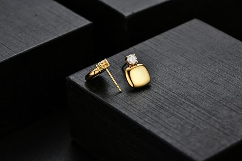 18K Yellow/White Gold Plated Silver Earring With 0.50 TCW Lab Grown Diamond (D-E Color,Round Brilliant Shape,VS Clarity) Earrings For Women, Gift For Her, Jewelry For Women Comes With Gift Box3