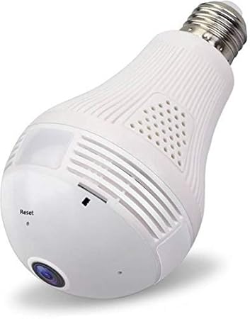 LNTT TECH Fake Light WiFi Panoramic 360 Degree Camera Wireless Light Bulb Fisheye Camera CCTV Smart Home 3D VR Security Bulb WiFi Camera IP cam