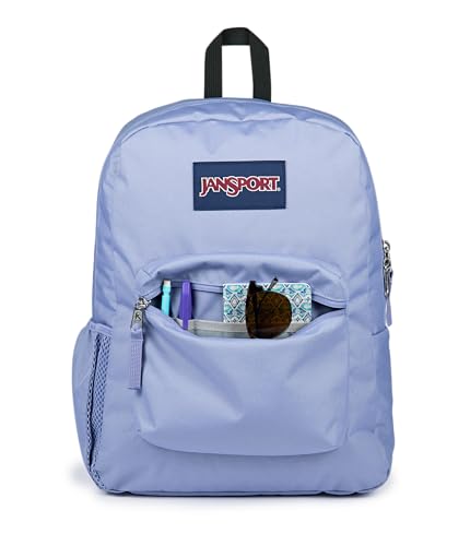 Image of JanSport Cross Town Backpack - Simple Bag for Everyone with 1 Main Compartment, Front Utility Pocket - Premium Class Accessories - Lavender Ash