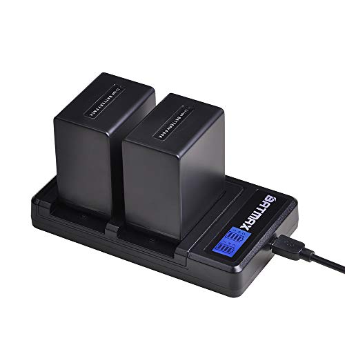 2-Pack Batteria NP-FV100 + Caricabatteria Dual LCD Per Sony DCR-SR/SX Series – Ricarica Rapida, Compatibile