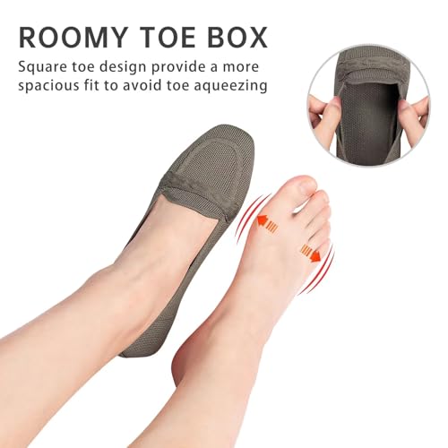 Image of Frank Mully Women's Loafer Flats Square Toe Comfortable Office Work Shoes, Cute Penny Loafer Slip On Walking Driving Shoes