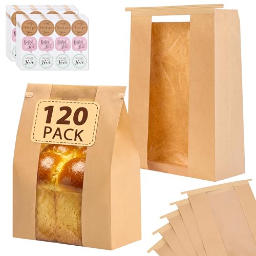 120pcs Bread Bags with Tab