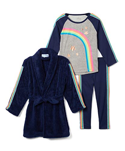 Toddler & Big Girl's 3 Piece Pajama & Robe Set