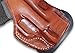 Premium Leather OWB Paddle Holster Open Top Fits, Taurus TH9c Compact 9mm Polymer Frame 3.54’’, Right Hand Draw, Brown Color #1594#