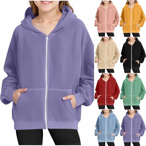 Girls Oversized Full Zip Corduroy Hoodie Kids Casual Long Sleeve Sweatshirts Cute Jackets with Pockets for Boys 4-15 Years2