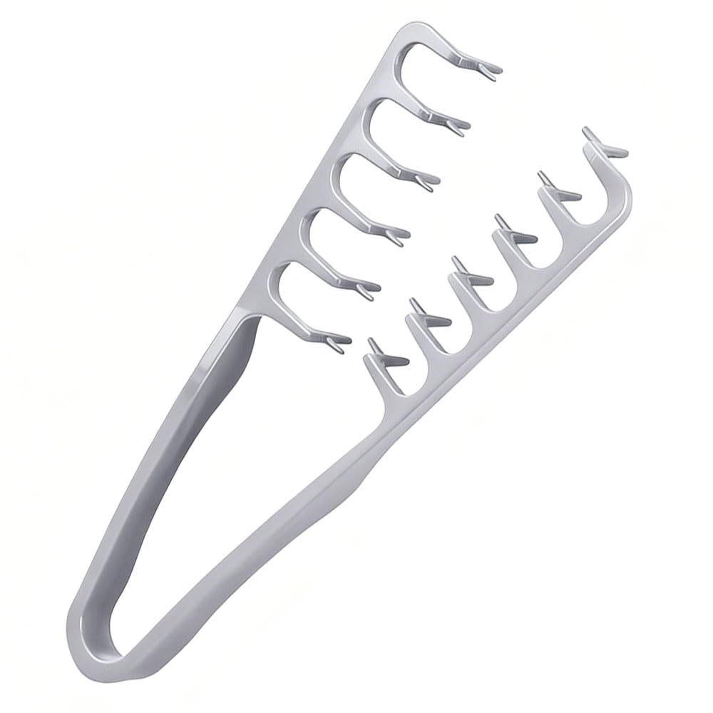 Photo 1 of 2-in-1 Texture Comb, Volumizing Wide & Fine-Toothed Hair Comb - Anti-Frizz Fluffy Styling Tool for Men Women, Portable Lightweight Design with Non-Slip Grip, Suitable for All Hair Types (1 Pack, Grey)