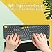 J-Tech Digital ProType S Wireless Split Ergonomic Keyboard for Long Nails, Carpal Tunnel Relief, 2.4G & Bluetooth, Rechargeable, Detachable Palm Rest, Quiet Mechanical Keys for Windows, Mac, iPad