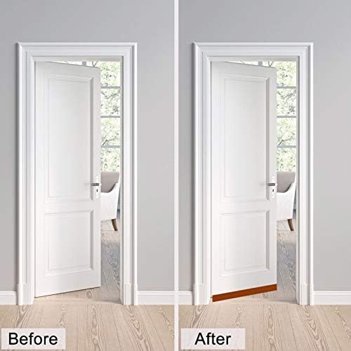 Miniatura 6 de TORRAMI Burlete de silicona de 1 pulgada de ancho y 20 pies de largo, sello para puerta debajo de la parte inferior, hueco, lateral, puerta de ducha