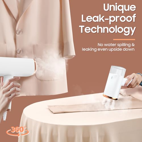 Image of Portable Clothes Steam Iron Handheld - Hand Held Foldable Clothes Steamer | 1000W Garment Steamer High-Powered, 20s Fast Heat-up Steam Removes All Fabrics Wrinkles Effectively, Suit for Travel Home