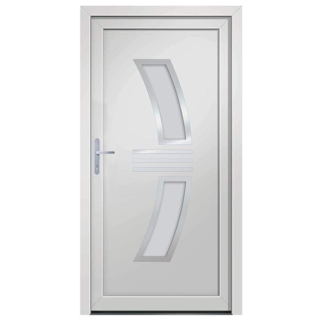 vidaXL Porta di Ingresso Destra/Sinistra Antracite e Bianco Misure Diversi