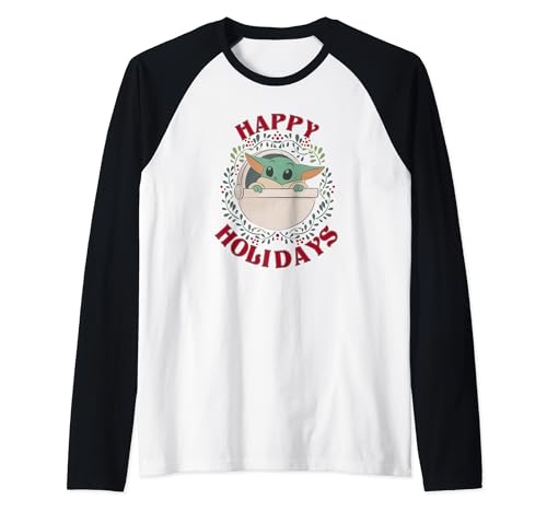 T-shirt Raglan Grogu Mandalorian Star Wars Manche Longue Hiver