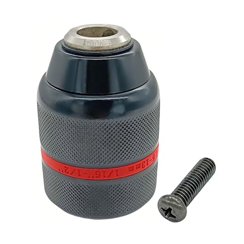 Kimgu 2-13MM Keyless Type Drill Chuck,1/2-20Unf Hand Drill Chuck Conversion Tool, Replace for Dewalt Makita Bosch Hitachi Metabo tool 1/2 drill chuck