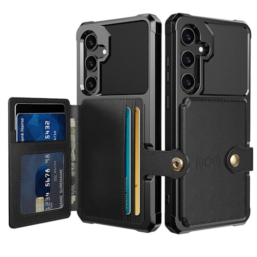 Étui antichoc pour iPhone Samsung S24 FE bleu à clapet portefeuille - 6