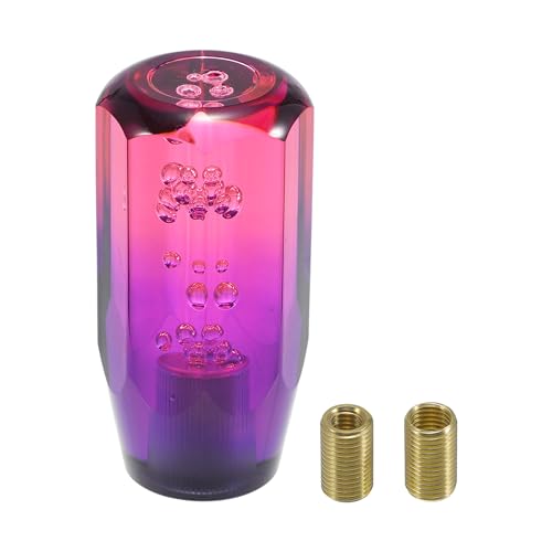 A ABSOPRO Pommeau De Levier De Vitesse Universel De 10 Cm Avec 2 Adaptateurs Pour Véhicules Automatiques Et Manuels En Acrylique Rose Violet
