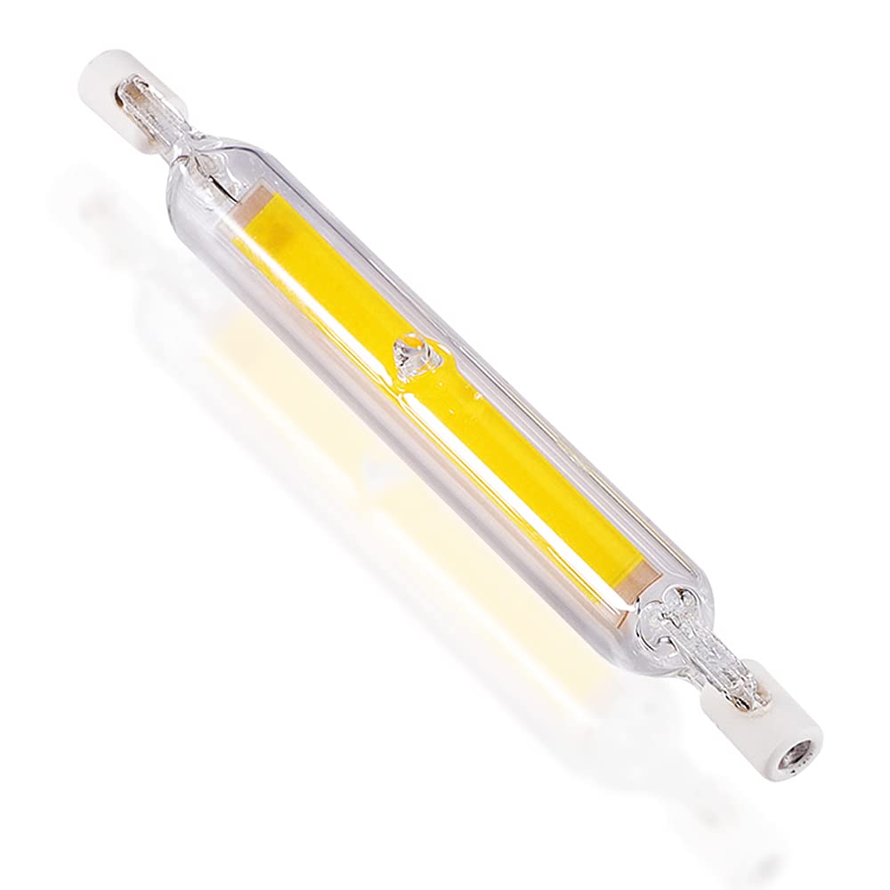 XYHAOAI Dimmable R7S LED Bulb, 15W / 20W / 25W / 30W / 40W Linear Floodlight 360 ° Beam Angle, COB LED Filament Lightbulb, 118MM / 78MM R7S Halogen Replacement Lamp,Cool White,40W 118mm