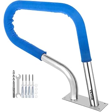 VEVOR Corrimano per Piscina in Acciaio Inox da 30x22 Pollici, 113kg per Piscina Scala Corrimano con Copertura dell'Impugnatura in Nylon da 4 Piedi, Maniglione per Piscina Spa Parco Acquatico