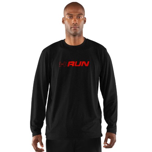 Under Armour Mens UA Run Longsleeve Graphic T-Shirt Tops (XXL)