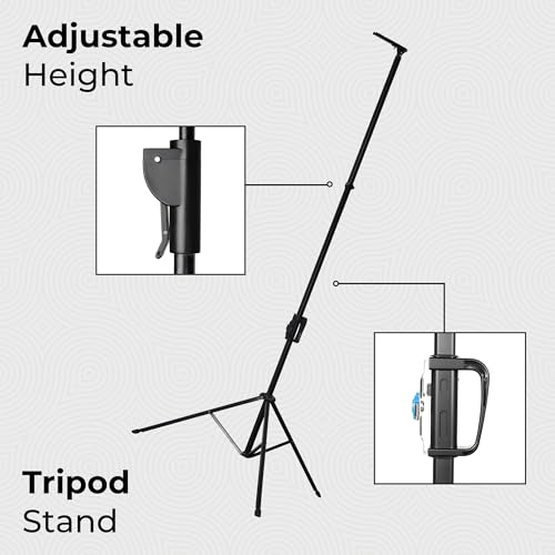 Image of Zebronics Tripod Projector Screen, 304.8 cm (120 Inch), 4K Support, Adjustable Height, 4:3 Aspect Ratio, 160 Wide Viewing Angle, Matte Finish Screen, Black Backing (PST120A)
