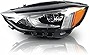 LED Headlight, for 2019 2020 2021 Ford Edge Clear Lens Black Housing (Driver Side)