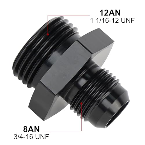 Image of EVIL ENERGY 8AN Flare to AN12 ORB Male O-Ring Fitting Adapter 2PCS