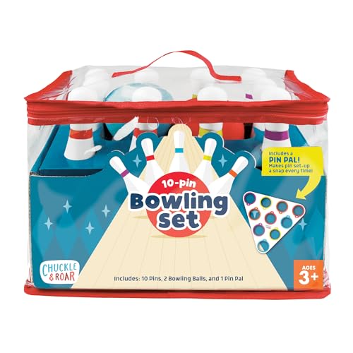 Chuckle & Roar 10-Pin Kids Bowling Set with Pin Pal...