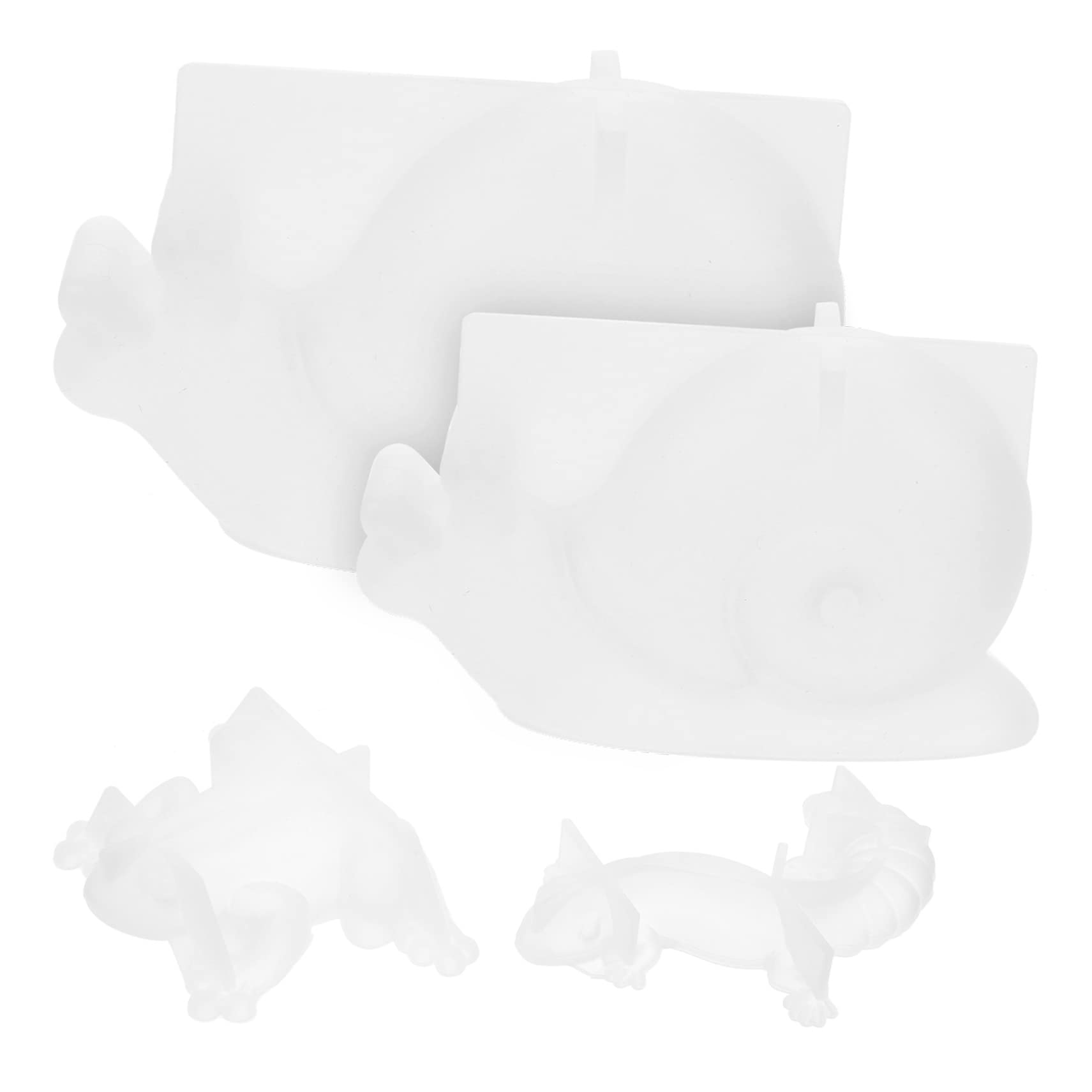 Uonlytech 3 Ensembles Moule D'ornement des Petits Animaux Réutilisable Forme Grenouille Moules Moule en Silicone Souple Moule De Bricolage Gel De Silice 4 Pièces * 3