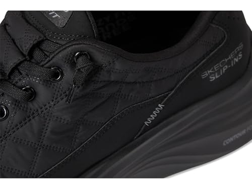 Skechers Men's Contour Foam Cozy Fit Hands Free Slip-in Sneaker, Black/Black, 6.5