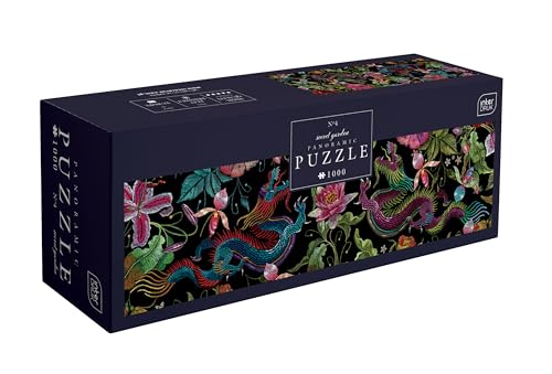 Interdruk - Puzzle Panoramique Adulte 1000 Pièces - Jardin Secret N°4, Design Coloré
