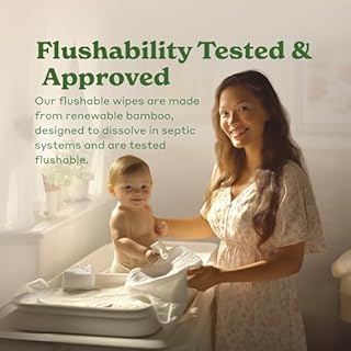 Caboo Tree Free Flushable Wipes, Certified Flushable, Septic Safe, Biodegradable, Chemical Free, Unscented Wipes for Adults made with Renewable Bamboo Based Viscose (Pack of 3, Total of 180)