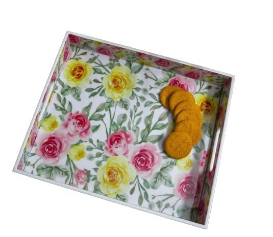 Swakala Square Wooden Tray for Dinning Decoration, – 11 Inch