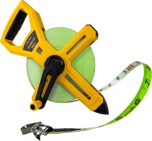 Image of Komelon Fiberglass Tape Measure 6622, 200-Feet | Open Reel | Green | Pack of 5