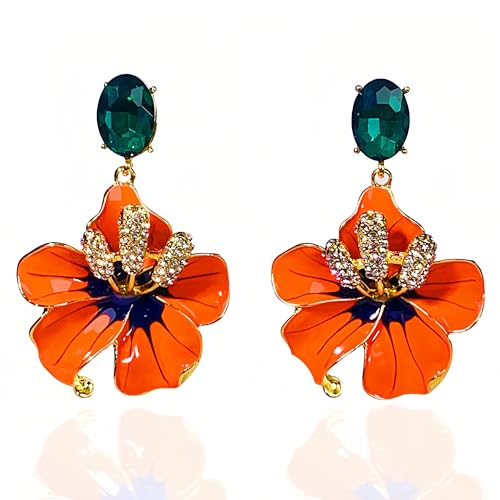 Medieval Retro Round Ear Buckles Colorful round bead Baroque personalized design earrings Women's Ear Studs Zirconia Colorful Gemstone Hoops