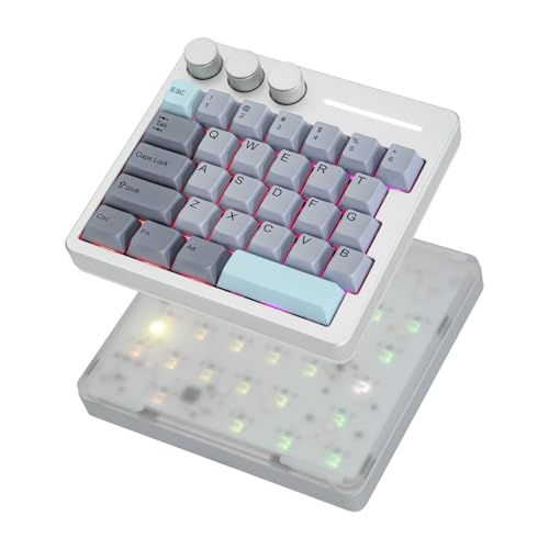 KiiBOOM Cybrix 29 Clavier gaming filaire 8Khz, aluminium & acrylique, 3 boutons programmables, RGB, argent