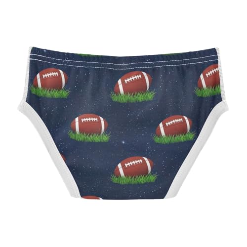 ODAWA Footballs Grass Starry Night Sky Boys Cotton Underwear, Toddler Boy Underwear 2T2