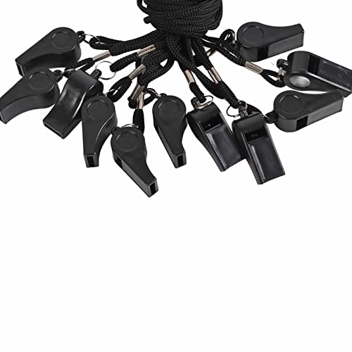 Silbato deportivo plástico Tyenaza 12 pcs negro miniatura 2