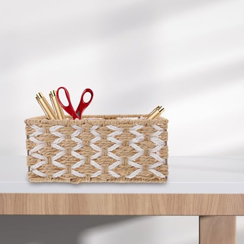 Panier en corde de papier tressé au design chic et élégant