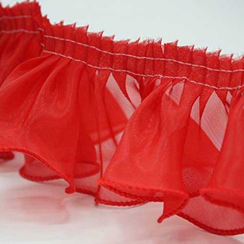 2 Yards Ruffled Satin Ribbon Trim Diy Doll Clothes Skirt Cuffs Accessories Home Curtain Table Decoration Edge Sewing #TOP4