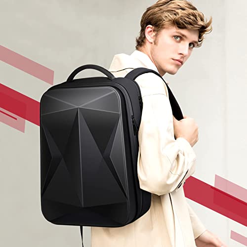 Anti Theft Hard Shell Laptop Backpack Waterproof Computer Backpack with USB Charging Port 17 inch Gaming Business Backpack for Men Women，Black4