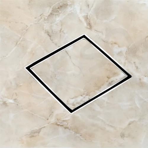 Image of Tapsa Tile Insert Floor Drain | 304 Stainless Steel | Invisible Shower Drain Channel | Shower Drain Channel | Water Drain Channel | with Cockroach Trap. (5X5, SS Matte Tile Insert Floor Drain 20 mm)