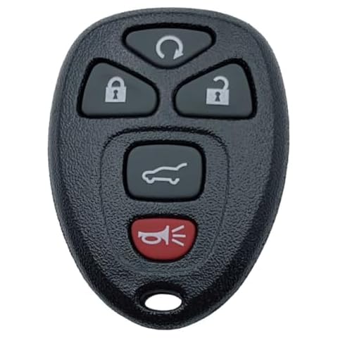 Replacement Keyless Entry Remote Case Cover fits Chevy Traverse 2007-2016 Tahoe Suburban GMC Acadia Yukon XL Buick Enclave Cadillac Escalade Saturn Outlook OUC60270 OUC60221 Key Fob Shell (Black 1) Cover