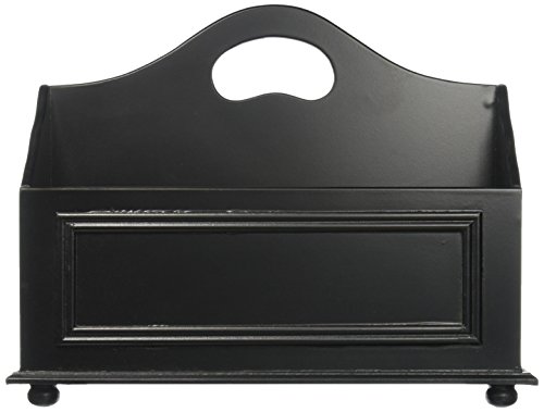 Designstyles Wood Magazine Rack, Black