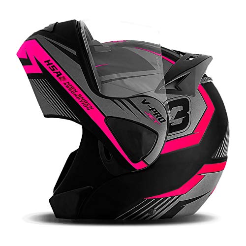CAPACETE ESCAMOTEÁVEL PRO TORK V-PRO JET 3 ROSA TAM. 62