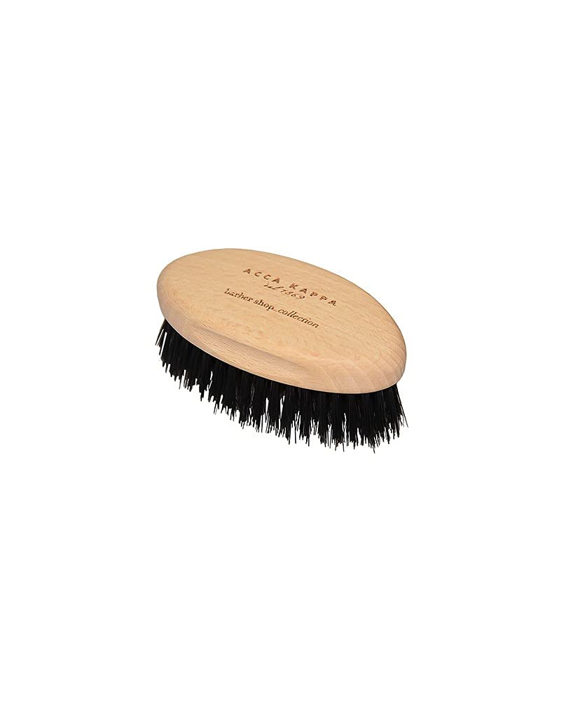 Acca Kappa Spazzola da Barba Barber Shop Collection, Setole Naturali di Cinghiale, Manico Ergonomico in Legno di Faggio, Ideale per Grooming, Lucidare e Disciplinare la Barba