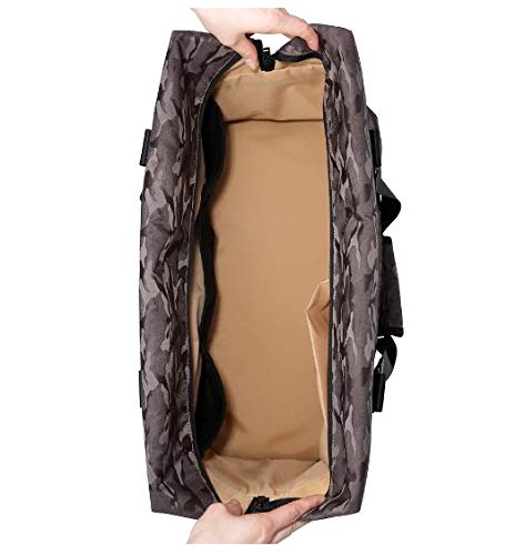 lamaki Camo Street Style Duffel Bag Overnight Weekender Fashionable Gym Travel Fitness Yoga Lifestyle Carry On Trolley Handle Hands Free Shoulder strap for Women and Men 28L