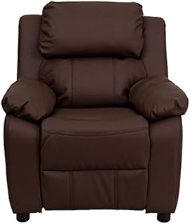 Rosebery Kids Contemporary Kids Recliner in Brown